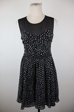 GUESS VESTITO ABITO SMANICATO DONNA TG. L WOMAN CASUAL VINTAGE DRESS VELATO LOGO