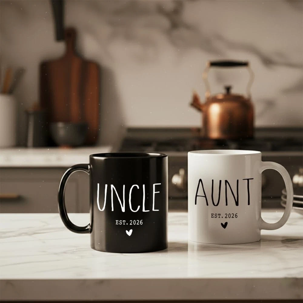 New Aunt & Uncle Coffee Mug Gifts First Time 2026