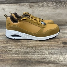 Skechers Uno SR - Elainy 108147-WTN Wheat Comp Toe Work Shoes Women's size 11.