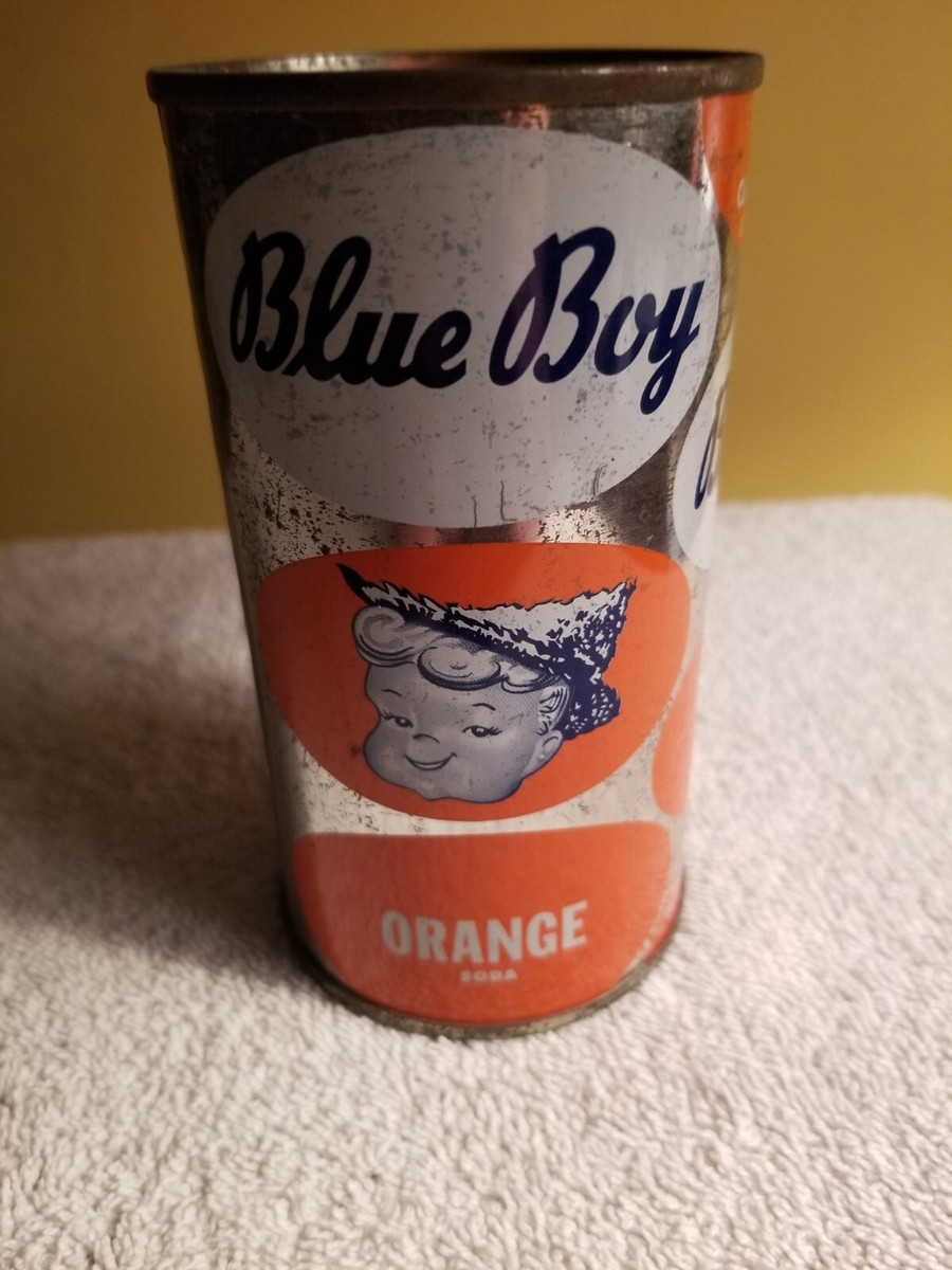 Vintage 1950s Blue Boy Orange Soda Can Curtice-Burns | eBay