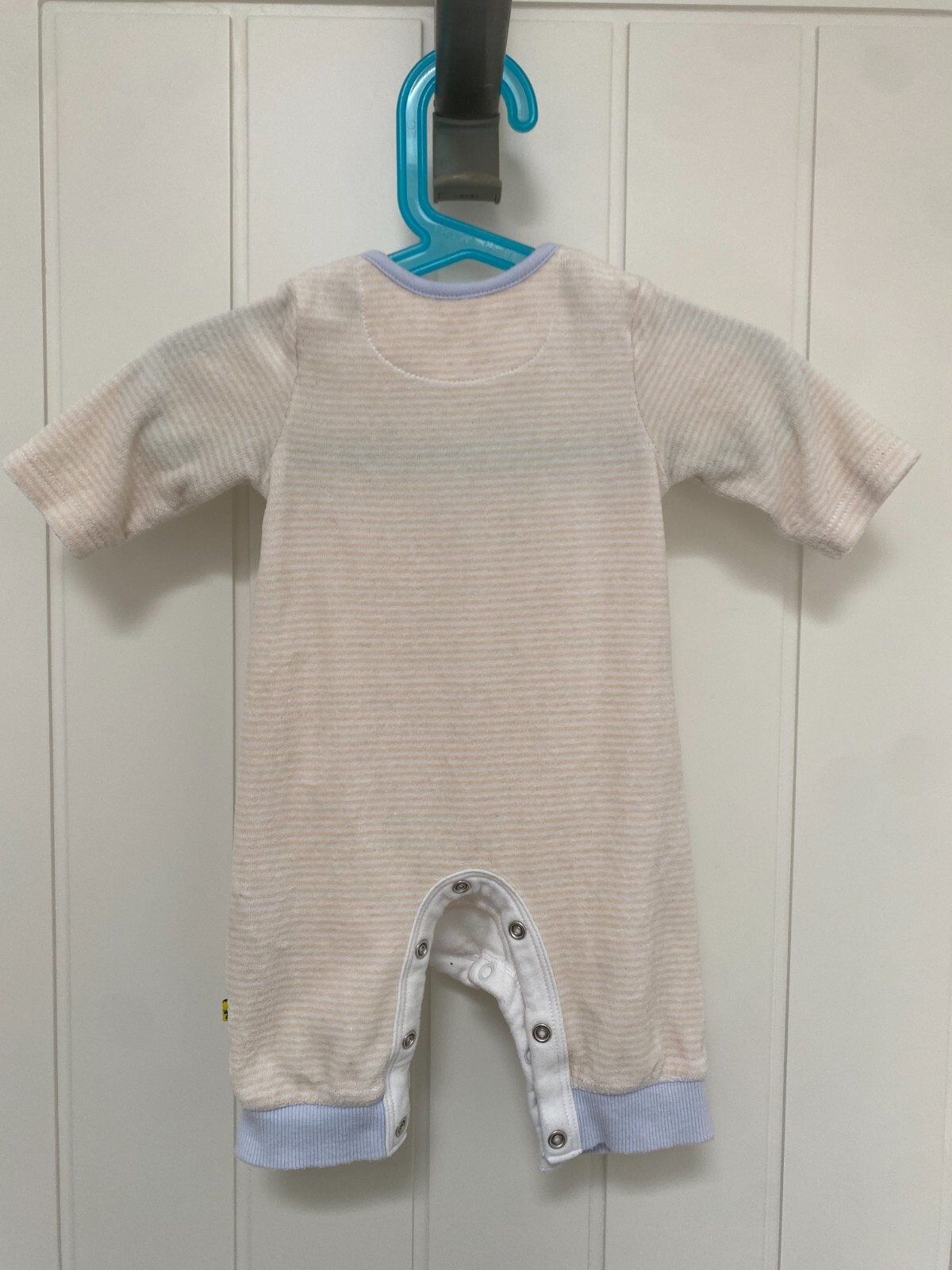 Mothercare Baby Boys Velour Babygrow Sleepsuit & Hat 10lbs 4.5kg New Baby