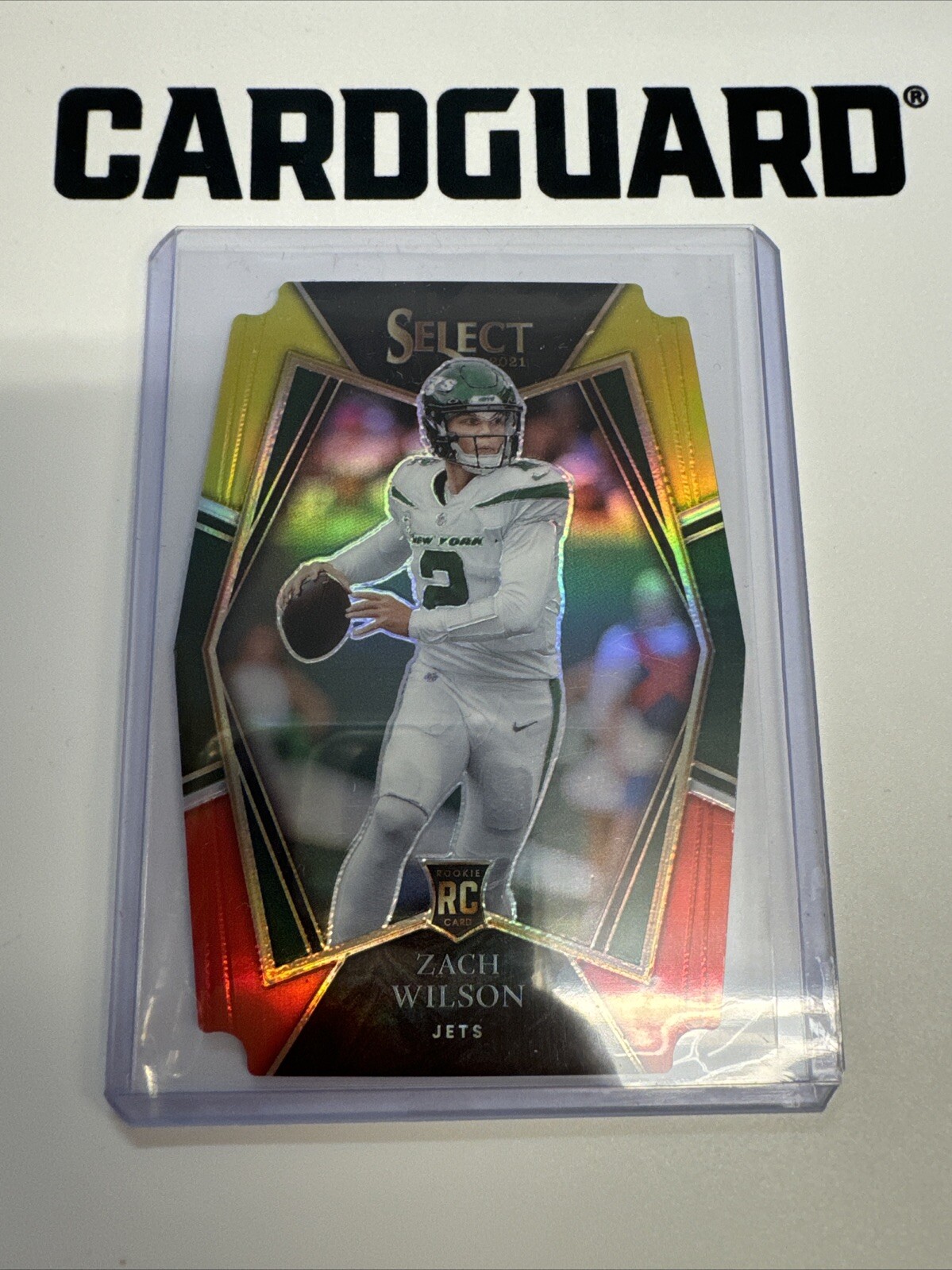 ZACH WILSON 2021 SELECT ROOKIE RED YELLOW PRIZM DIE-CUT #144 RC Q2132 NFL