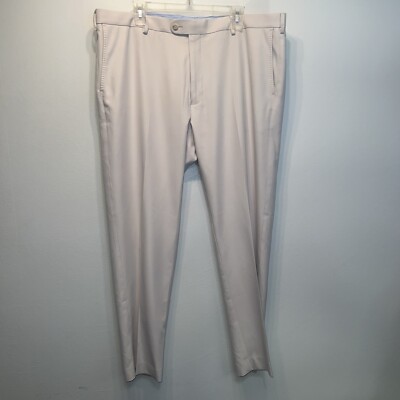 Peter Millar Chino Preformance Khaki Golf Flat Front Pants  40 Inseam 30 in