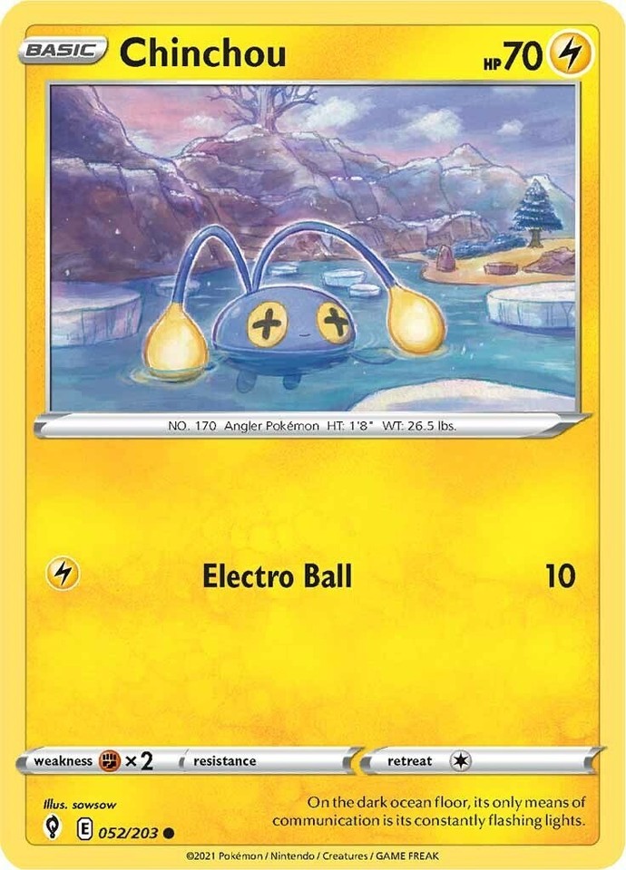 Chinchou 052/203 SWSH07: Evolving Skies - 1 of 1