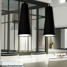 Hängelampe Pendelleuchte Esstischlampe schwarz Wohnzimmerleuchte Textil H 120 cm