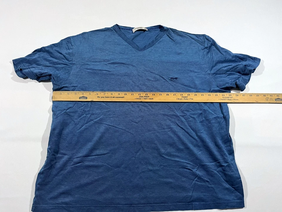 Camiseta Missoni Sport Vintage Años 90 Para Hombre Camiseta Azul Algodón Texturizado Talla XXXL Foto 3 de 4