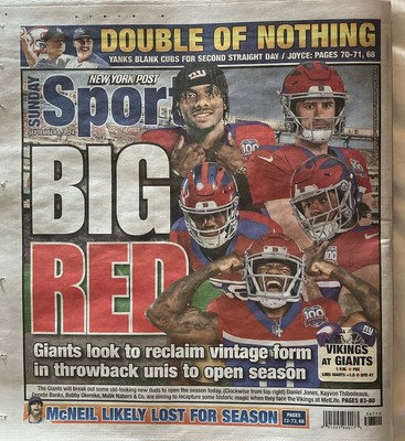 🏈🏈09-08-24**NFL OPENING WEEK**NY GIANTS ALTERNATE JERSEY vs