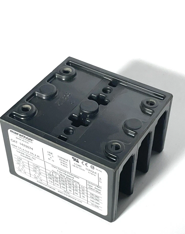 MARATHON 1423574 TERMINAL BLOCK 600 V 175 A Cu/ 135 A Al - Image 3 of 4