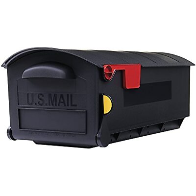 Gibraltar Mailboxes Patriot Classic Plastic Post Mount Black Mailbox