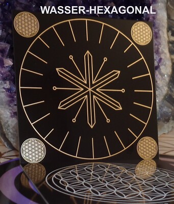 Hexagonal Water Generate Scalar Resonator Plate Symbols Energy Plate Harmony