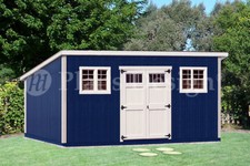 10' x 20' Deluxe Modern Backyard Storage Shed Plans #D1020M, Free Material List 