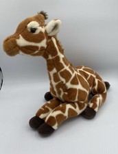FAO SCHWARZ Giraffe Plush Stuffed Animal Sitting Toy Realistic