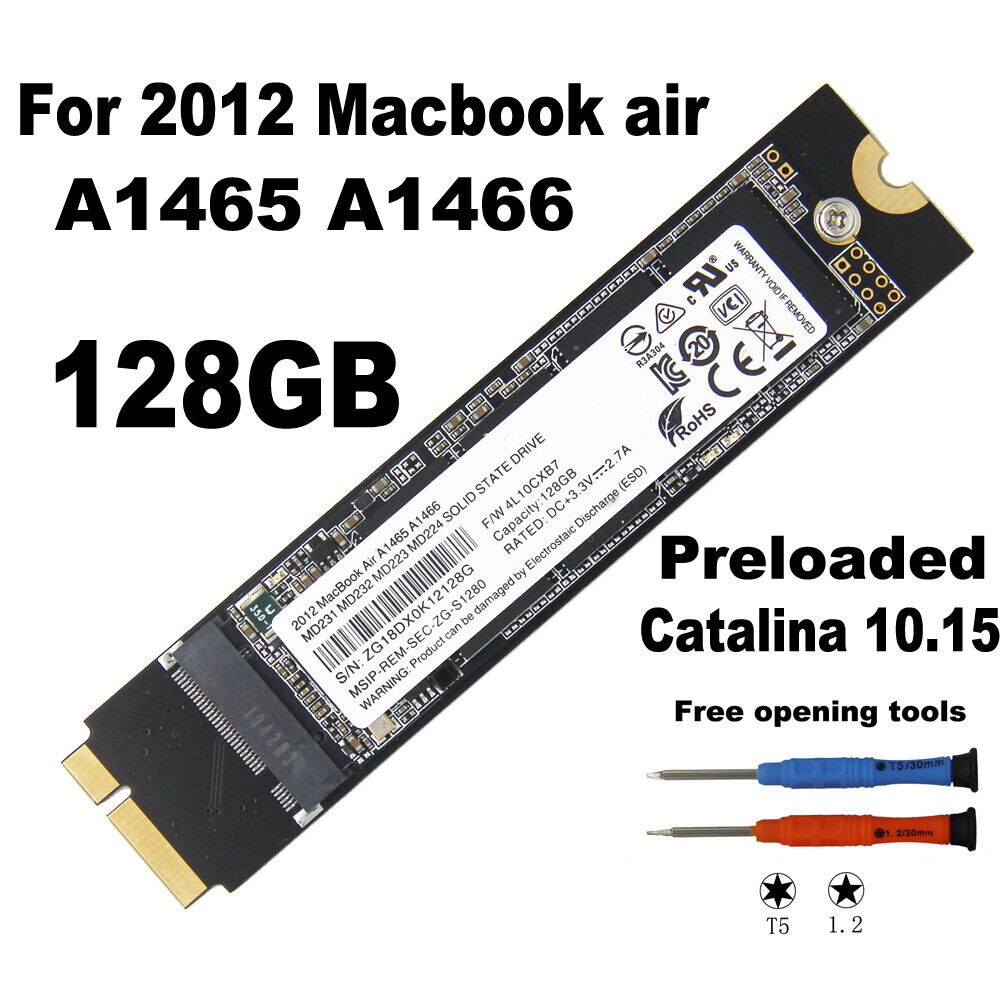 NEW 128GB SSD REPLACE THNSNS128GMFP FOR MacBook Air 11” A1465 13 A1466 Mid  2012