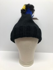 NWT Girls' Cuff Beanie Chunky Knit with Faux Fur Pom - Cat  Jack Black