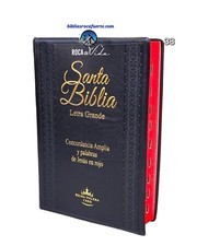 BIBLIA LETRA GRANDE REINA VALERA 1960 MANUAL VINYL NEGRO INDEX CONCORDANCIA AMP.