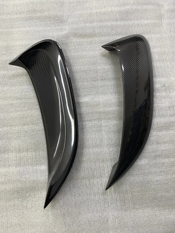 Tampa de entrada de ventilação lateral de fibra de carbono real para Porsche 718 Boxster Cayman 2 peças - Imagem 3 de 4