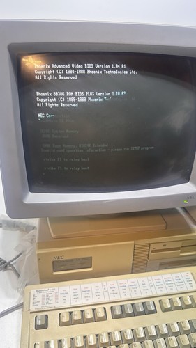 Vintage NEC PowerMate SX Plus PM-80-200X APC-H412 Tastatur APC-H530 Tape System - Bild 3 von 15