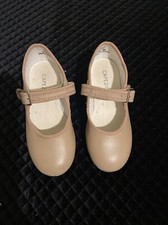 Capezio Tele Tone Tap Shoes Tan Leather Uppers Size 9.5 W