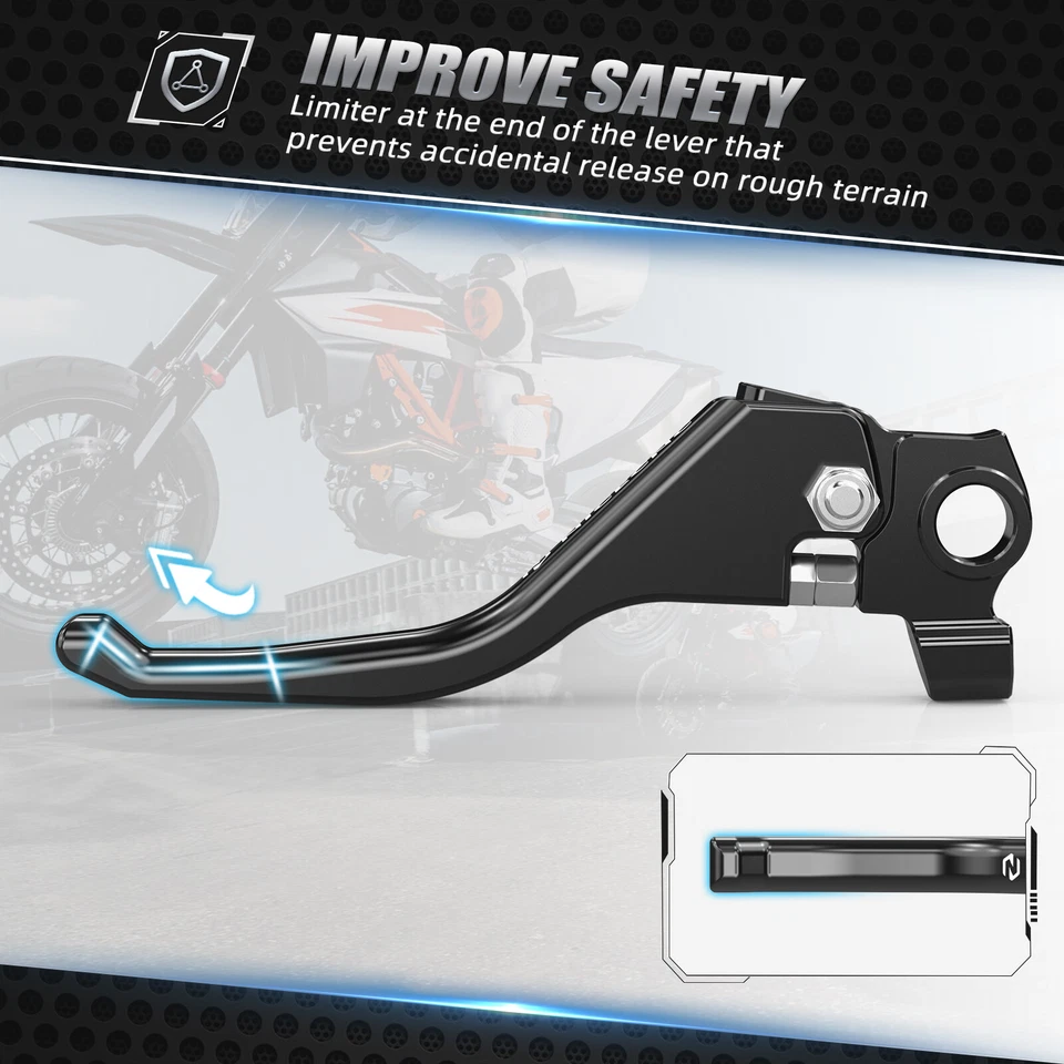 Palanca de freno corta ajustable NICECNC 1,45" para KTM 690 Enduro R SMC-R 2014-2023 Foto 3 de 4
