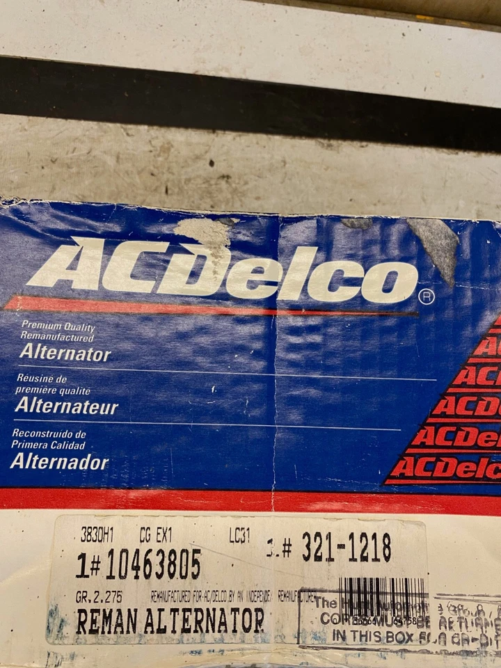 NOS Reman AC Delco Alternator 90-93 honda accord 2.2L 321-1218 10463805 - Image 2 of 4