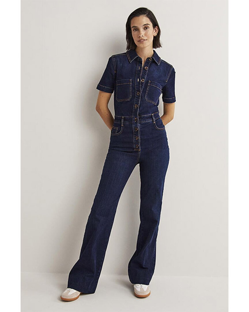 Джинсовый комбинезон Boden Bootcut Женский синий 10Р 10690₽