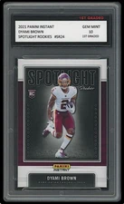 DYAMI BROWN 2021 PANINI INSTANT SPOTLIGHT ROOKIES 1ST GRADED 10 ROOKIE CARD RC