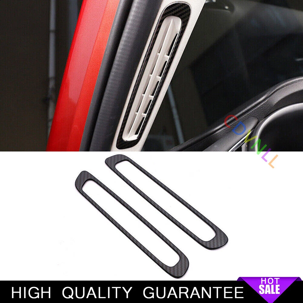 A Pillar Vent Air Outlet Frame Trim For Mazda 3 Axela 20-2021 Carbon Fiber Steel