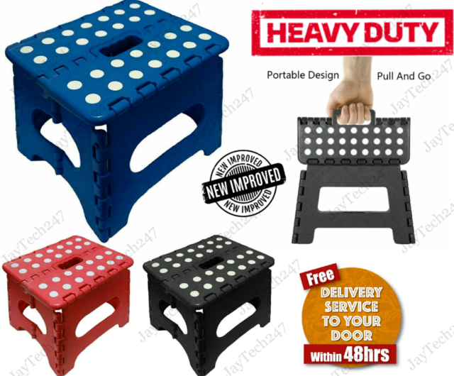 FOLDING HANDY STEP STOOL 120KG CARRY HANDLE STORAGE MULT ISold by Gronets