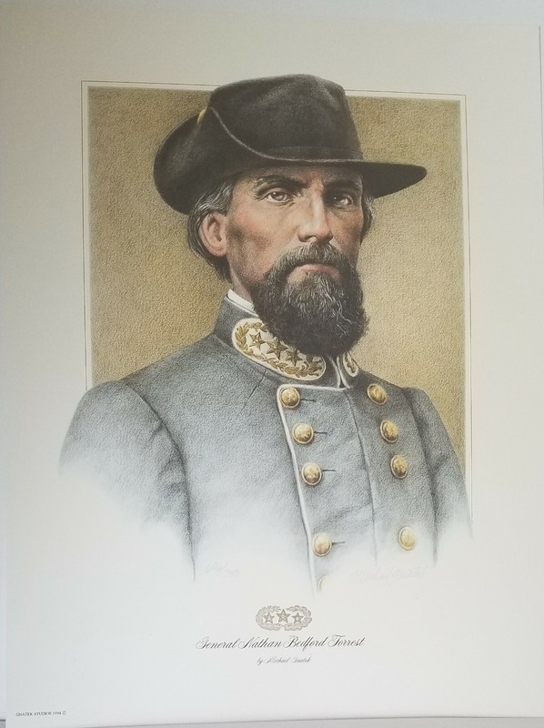 General Nathan Bedford Forrest Signed limited numbered edition art print GNATEK 