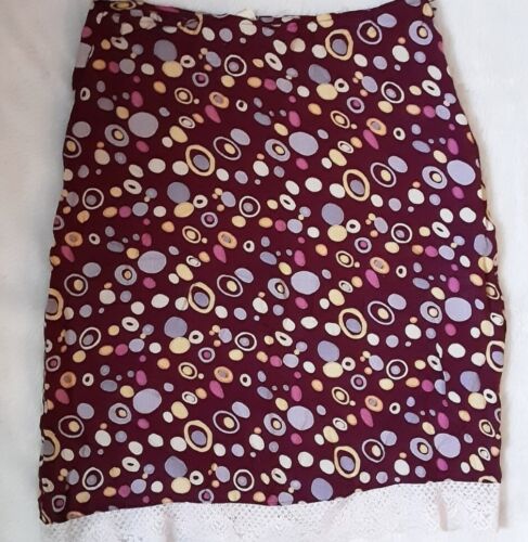 Free People Womans Polka Dot Lace Skirt Size 5 Mul