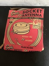 Rare Snyder Socket Tv Antenna Vintage In Box Model Ac-600