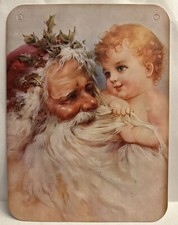 Christmas Decor Holiday VINTAGE STYLE Die Cut Cardboard 4.5 X 6