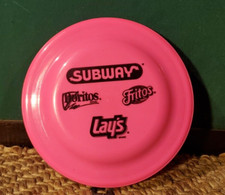 Vintage Frisbee Flying Disc Pink Doritos Fritos Lay's Subway 7''