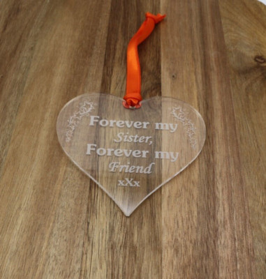 forever my sister, forever my friend, Acryl Plakette Schwester, Freundin Geschenk,