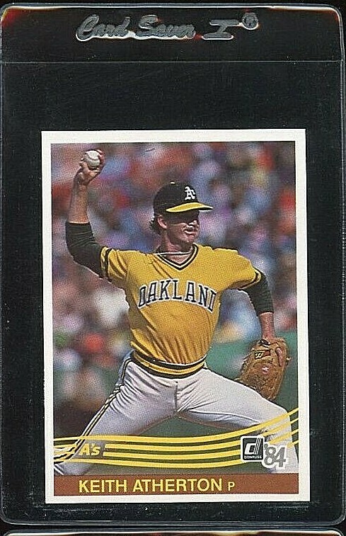 1984 DONRUSS #497 KEITH ATHERTON ROOKIE RC OAKLAND ATHLETICS