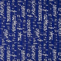Three Quarter Time Music Terms Allegro Crescendo Blue Cotton Fabric By The Yard Three Quarter Time Music Terms Allegro Crescendo Blue Cotton Fabric By The Yard