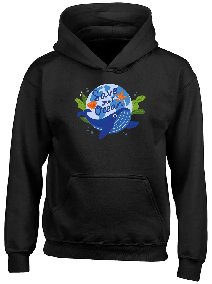 BABY ORIGINALS Save Our Ocean Kids Hoodie Whale Starfish Shell Earth Sea Boys Girls Gift Top