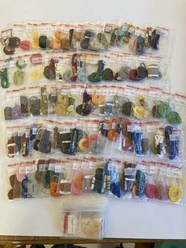 Konvolut 100 Stickgarn in Zahnseide A-Way Beutel DMC + 20 leere Beutel - Bild 1 von 18