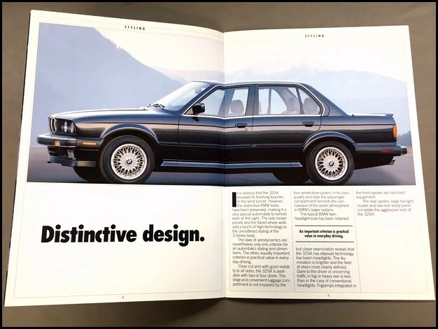 1987 1988 BMW 325iX 20-page Original Car Sales Brochure Catalog Foto 2 de 4