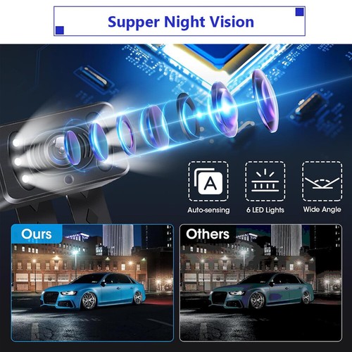 Wireless Car Truck Van Camper 5'' 1080P Monitor Rear View Backup Reverse Camera - Picture 9 of 13