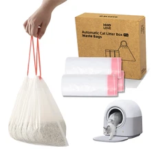 Waste Bags(60 Count) for Self-Cleaning Litter Box Automatic Electronic HHOLOVE