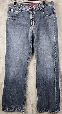 Alberto Rock Jeans Mens Size 34x30 Blue EU 50 Model 4370 Dark Wash Inky Denim