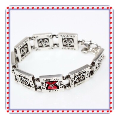 Brighton Go Red Dress Heart Silver Retired Bracelet