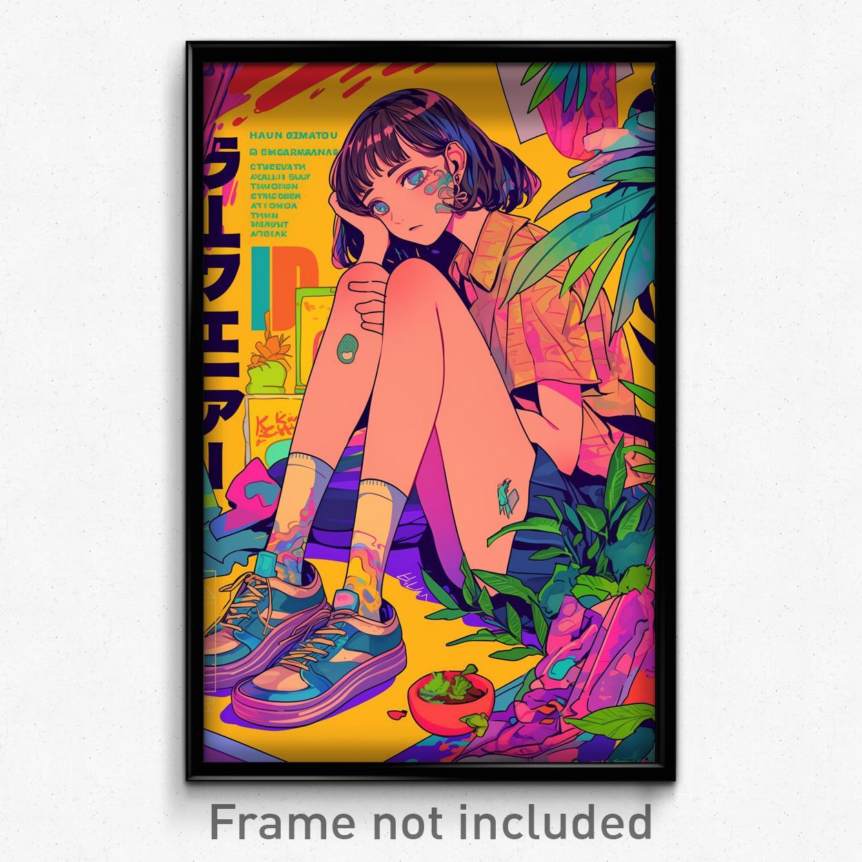 Vintage Spanish Movie Poster Print - Girl in White Socks Feeling Hospitable