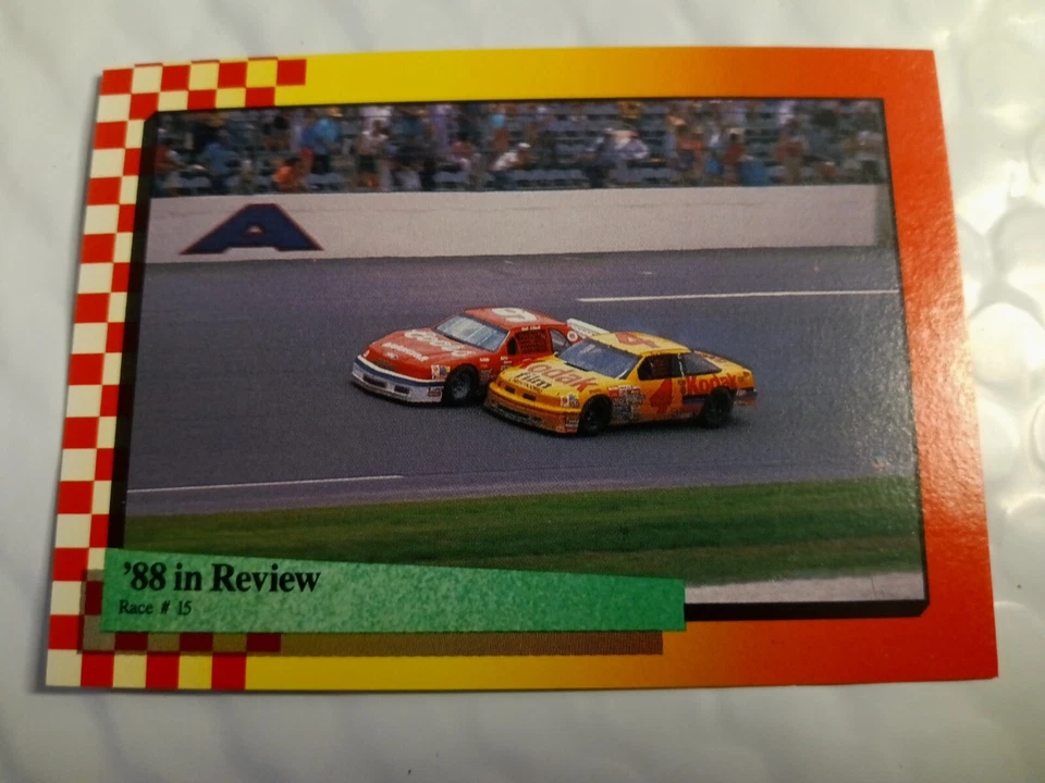 * 88 in review NASCAR WINSTON CUP 1989 MAXX RACE Card # 115 Pepsi Firecracker - Image 2 of 4