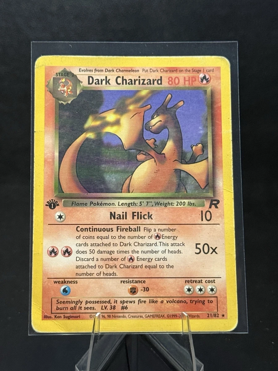 Darkness Charizard Pokémon TCG Team Rocket Individual Collectible