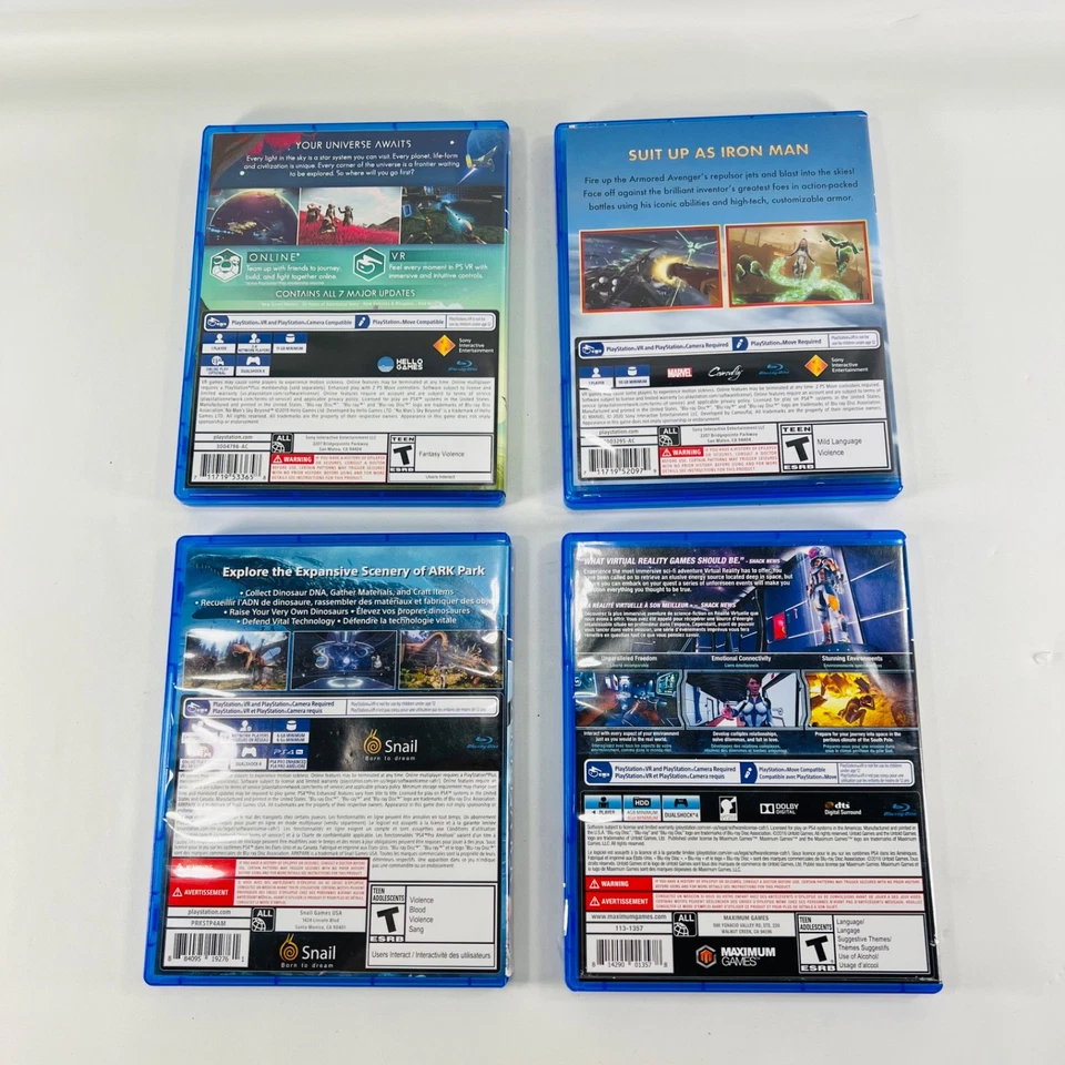 Lote de juegos PS4 Playstation 4 VR (5) Ark Park/No Man's Sky/Iron Man/Loading Human 1 Foto 3 de 4