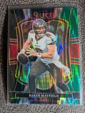 2025 Panini-Select Football Baker Mayfield Premier Black & Green Shock Prizm#137