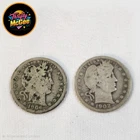 1906 D And 1902 O Barber Quarter