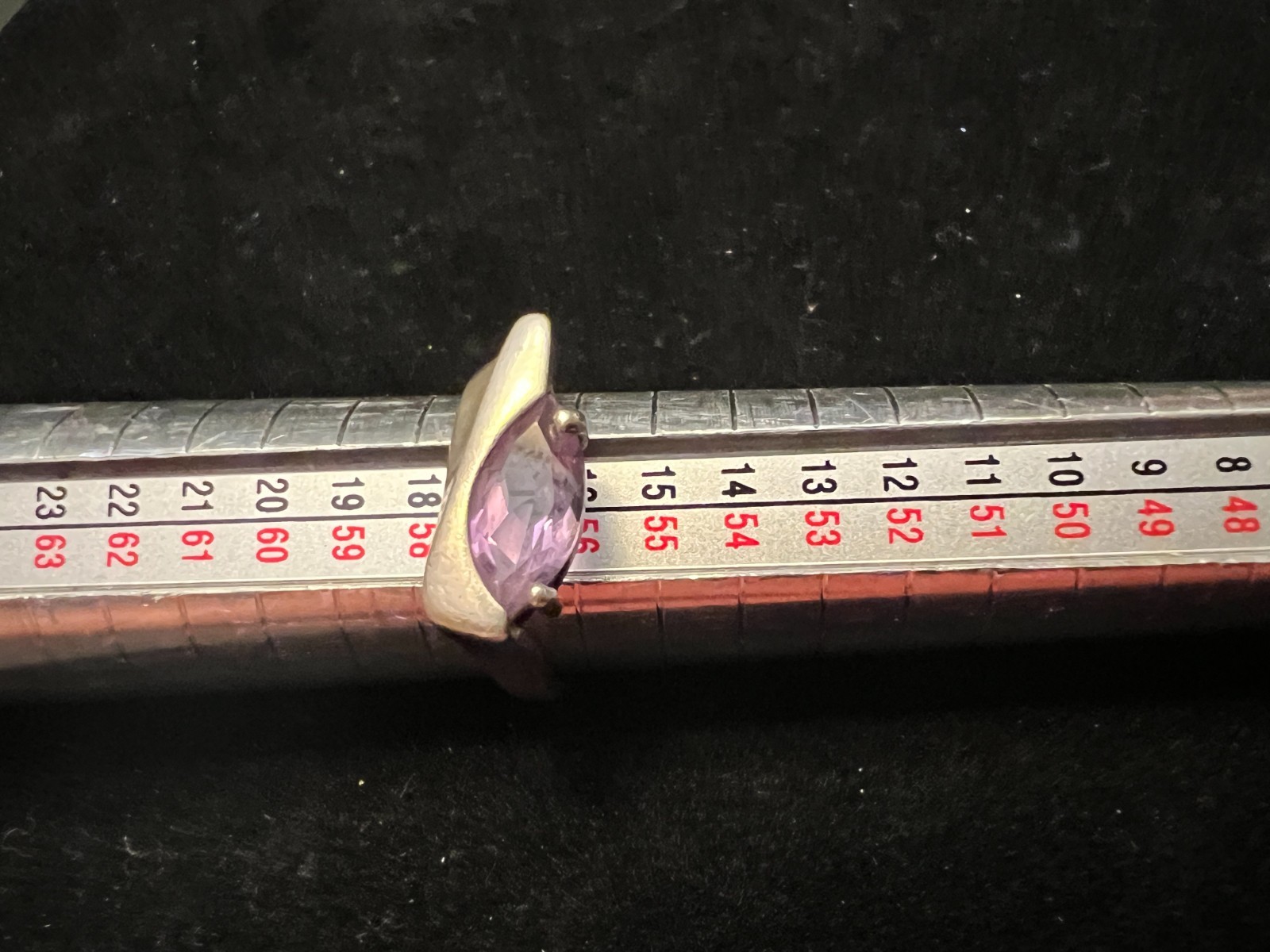 Solid Sterling Silver 925 Amethyst Modernist Desi… - image 9